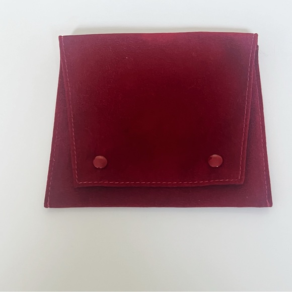 Cartier Red Suede Snap Jewelry Travel Pouch - Picture 2 of 4